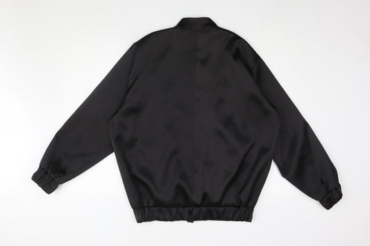 River Island Women's Black Bomber Jacket Size 6