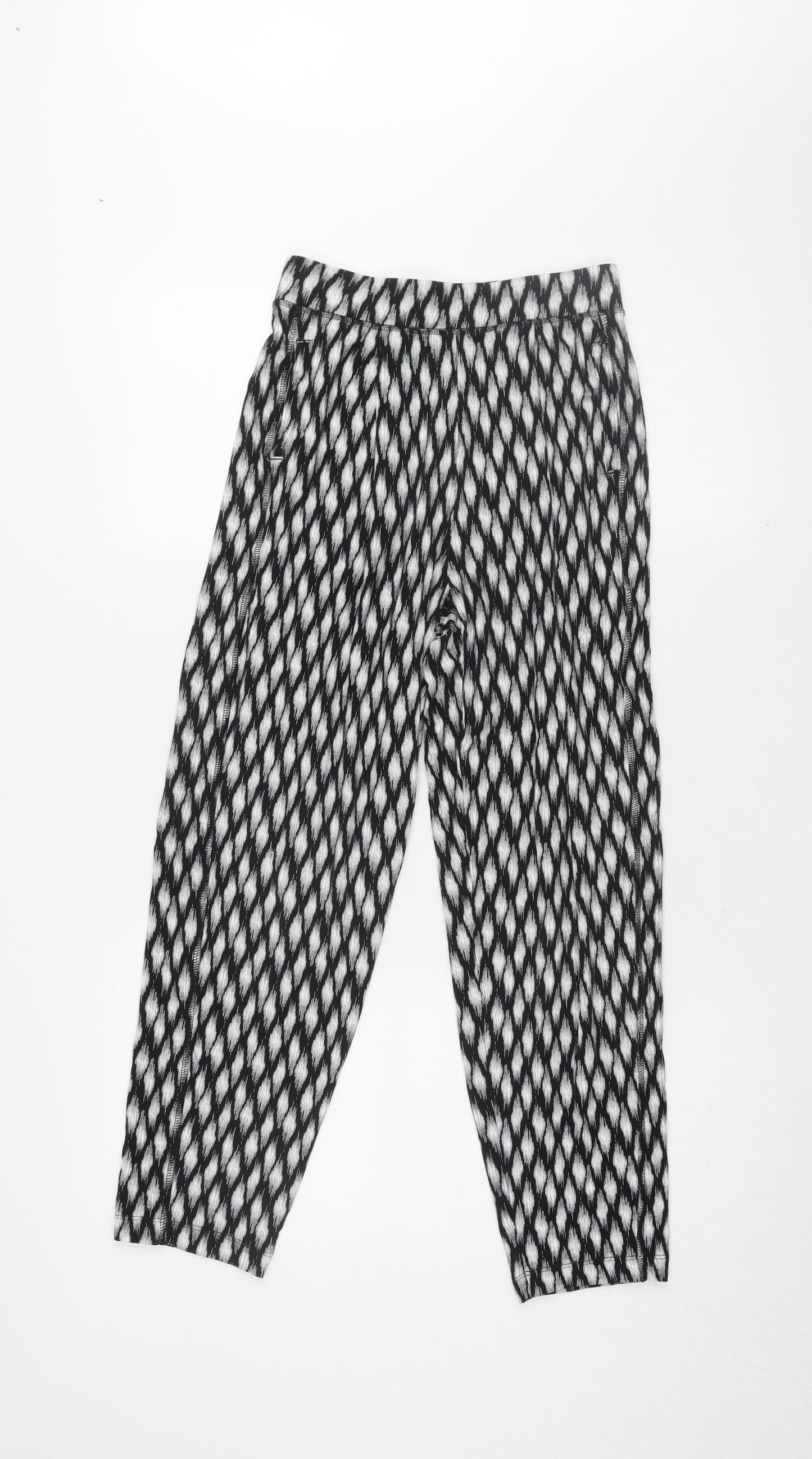 Marks and Spencer Women's Black Trousers, Size 6, Geometric