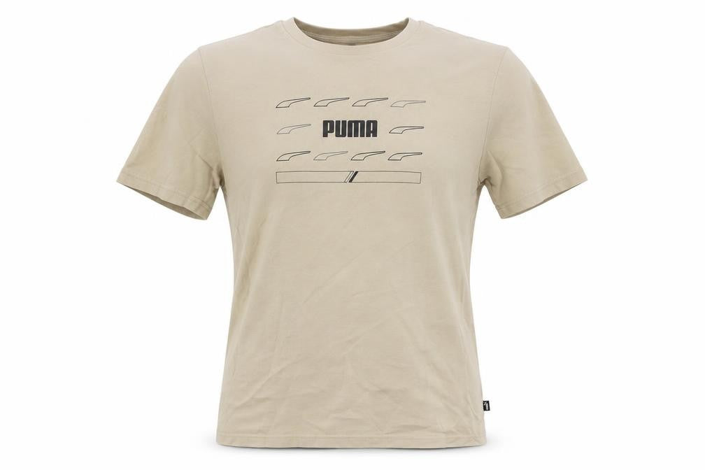 Mens UK Size S PUMA Beige  Cotton T-Shirt