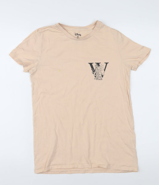 Disney Beige Winnie the Pooh Women's T-Shirt 2XS