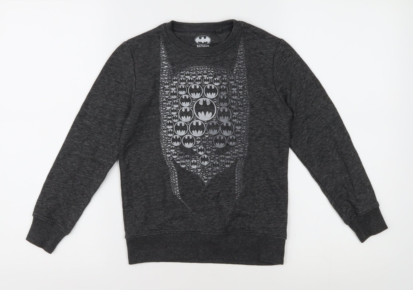 Next Boys Grey Batman Long Sleeve Pullover T-Shirt, 8 Years