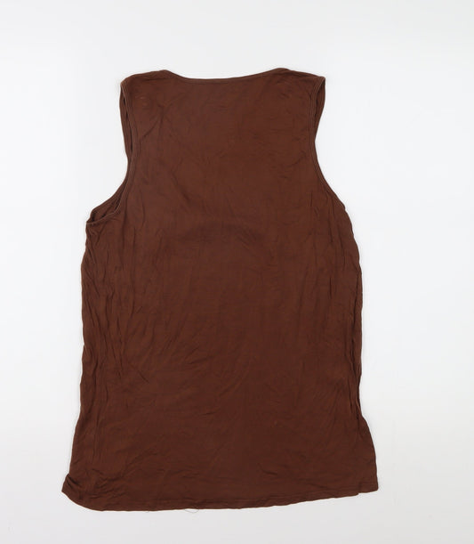 Michael Kors Women’s Brown Sleeveless Tank Top - Size L