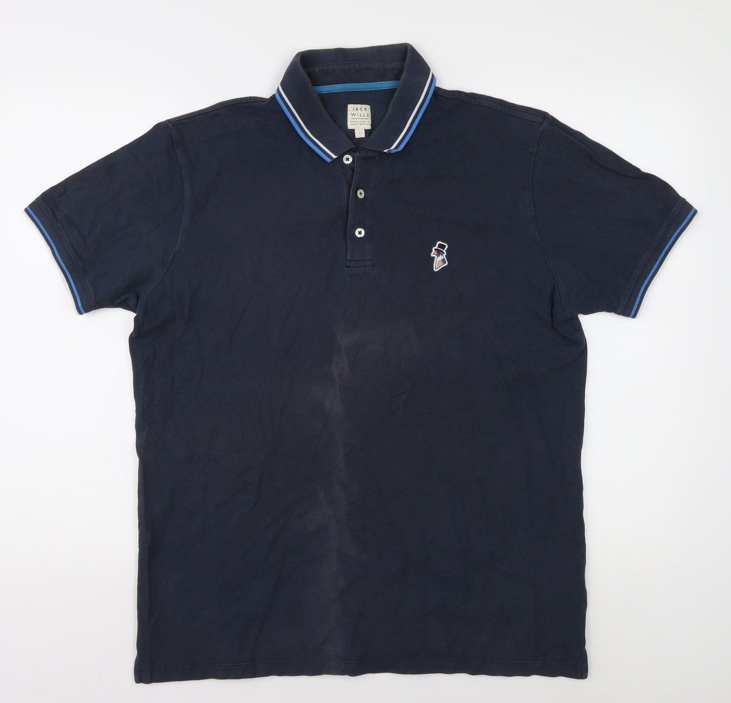 Jack Wills Men's Blue Polo Shirt L