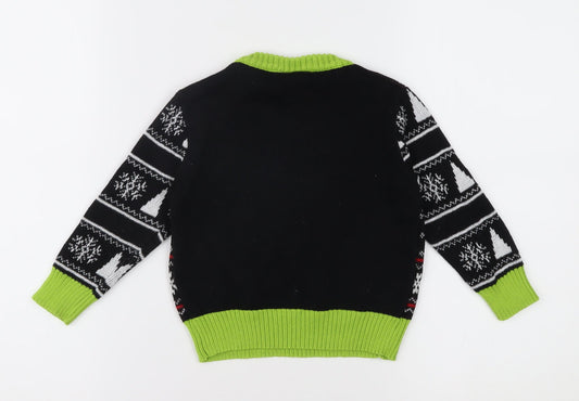 The Grinch Boys Black Pullover Christmas Jumper, 2 Years