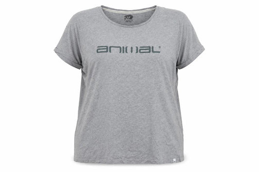 Womens UK Size 22 Animal Grey Cotton T-Shirt
