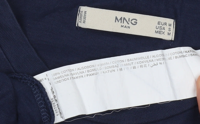 MNG Men's Blue Nautical Graphic T-Shirt Size 12
