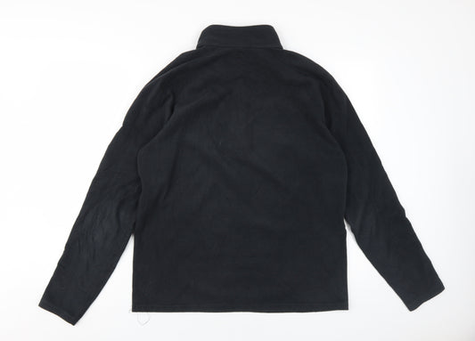 Eastern Mountain Sports Men's Black 1/4 Zip Fleece Sweatshirt M