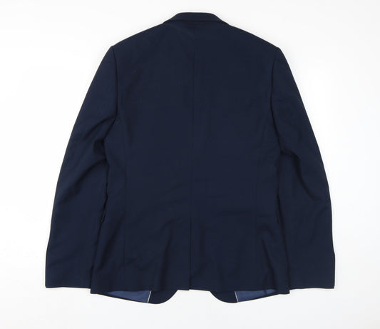 Topman Men's Blue Blazer, Size 40R, Regular Fit