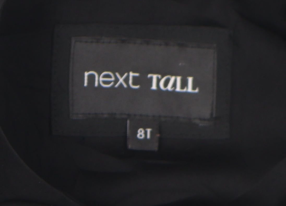 Next Tall Women's Black Bomber Jacket Size 8