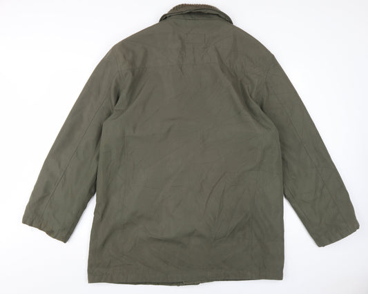 Henley & Knight Men's Green Military Jacket L