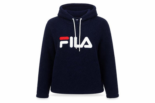 Unisex Adults UK XL Regular FILA Blue Pullover Hoodie