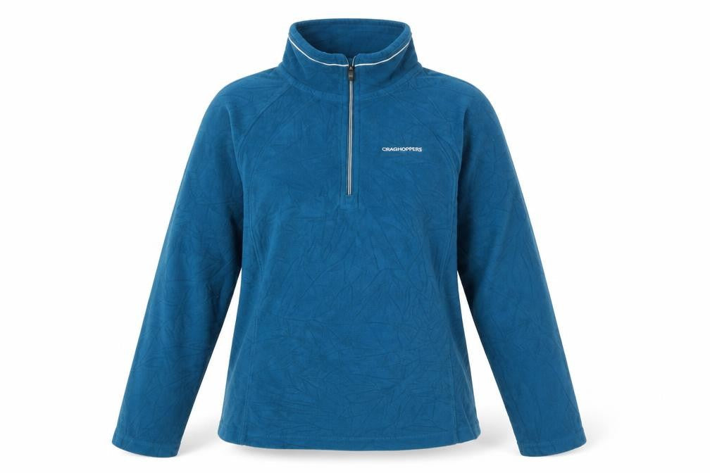 Unisex Adults UK 12 Regular Craghoppers Blue Henley Sweatshirt