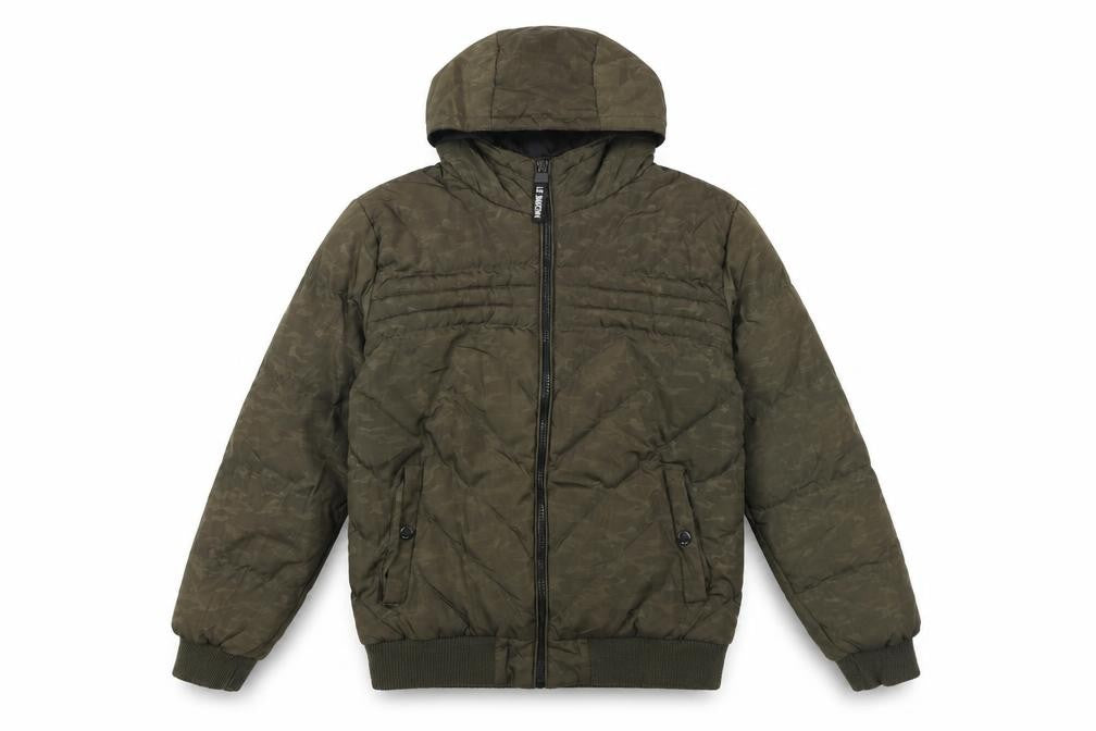 Lemon Beret Boys Green Puffer Jacket UK 8 Hooded