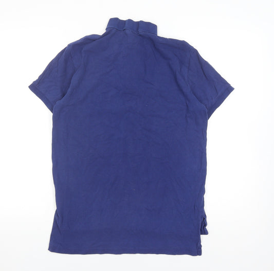 Ralph Lauren Men's Blue Polo Medium Short Sleeve