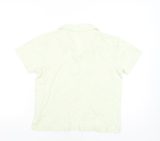 Tulchan Women's White Polo Shirt M Basic Regular
