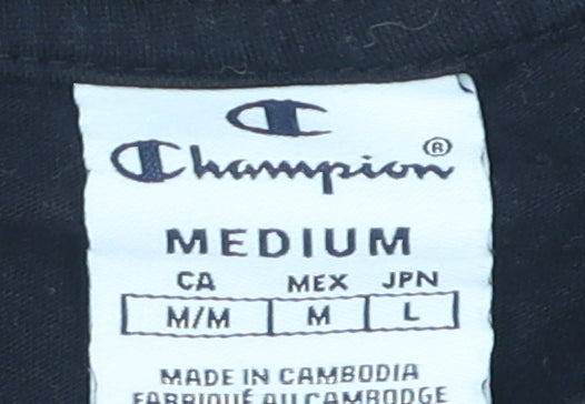 Champion Unisex Black Medium Basic T-Shirt