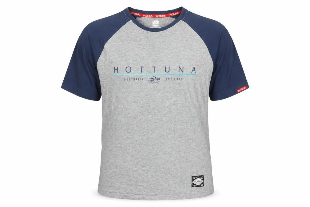 Hot Tuna Men's Grey & Blue S Cotton T-Shirt