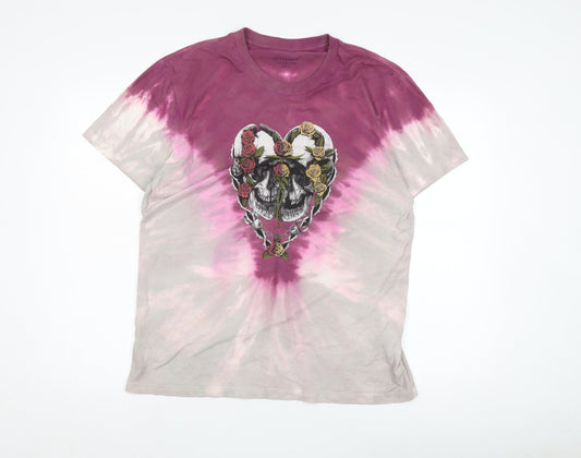 AllSaints Men's Multicoloured Skull Rose XS T-Shirt