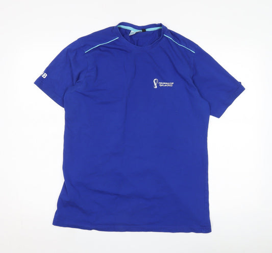 Mantoni Men's Blue Regular Fit T-Shirt, Size L, FIFA 2022
