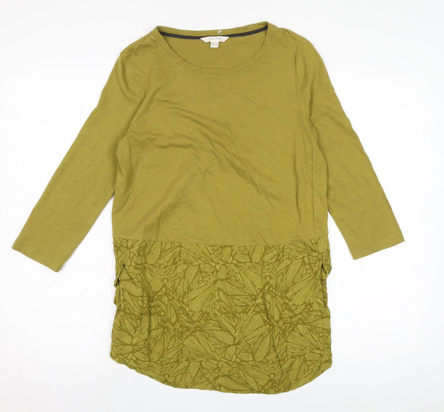 White Stuff Women's Green 3/4 Sleeve Blouse Size 10