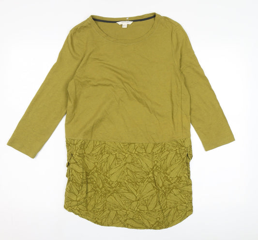 White Stuff Women's Green 3/4 Sleeve Blouse Size 10