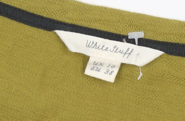 White Stuff Women's Green 3/4 Sleeve Blouse Size 10