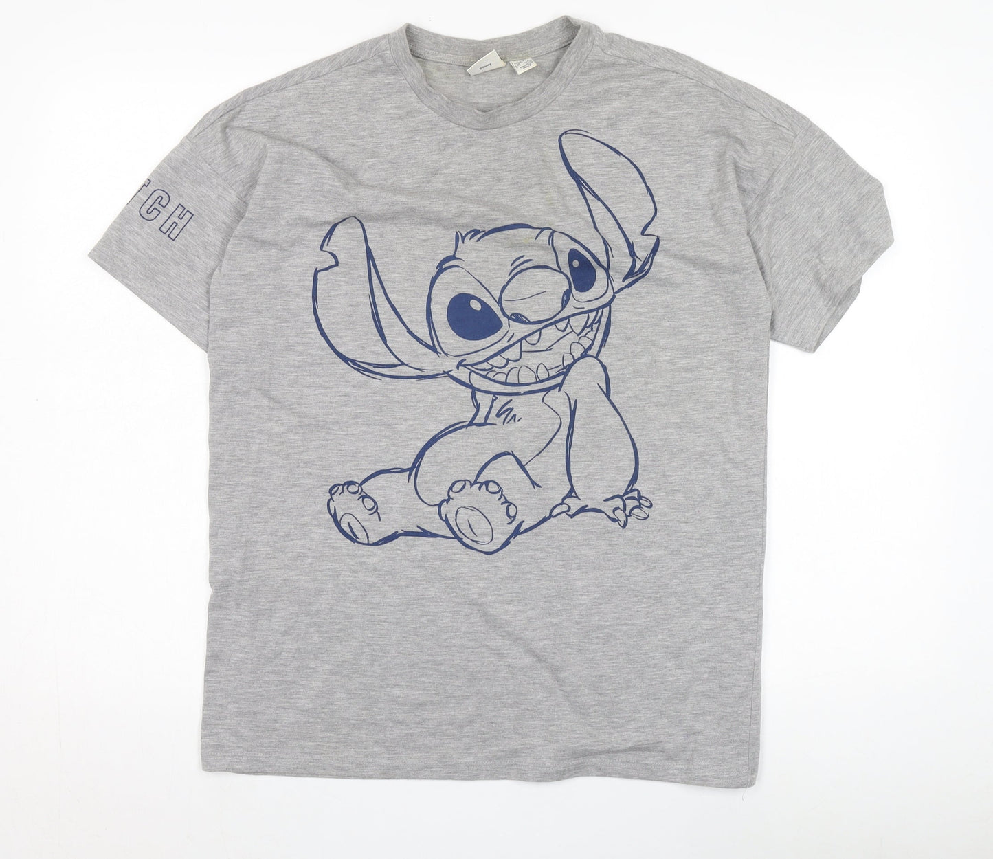 Disney Unisex Grey Stitch T-Shirt XS