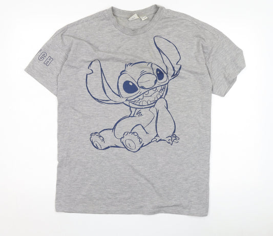Disney Unisex Grey Stitch T-Shirt XS