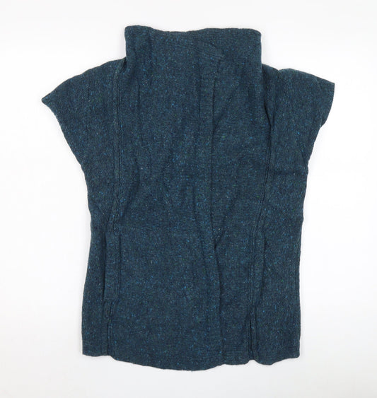 White Stuff Women's Blue Roll Neck Jumper Size 14