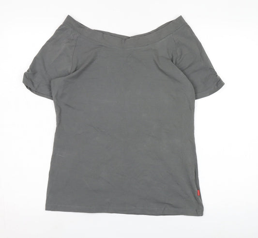 Jackpot Women’s Grey Off Shoulder T-Shirt XL