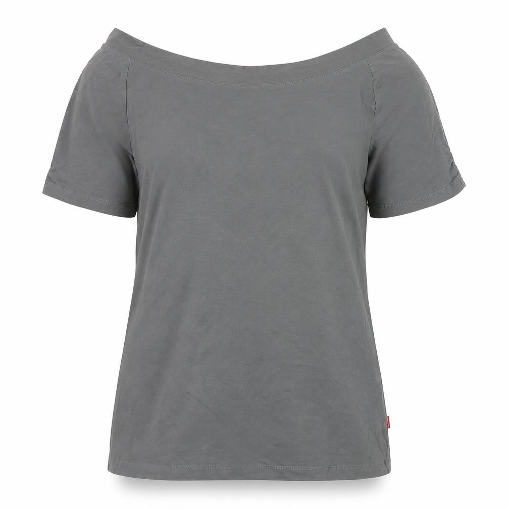 Womens UK Size XL Jackpot Grey Cotton Blend T-Shirt