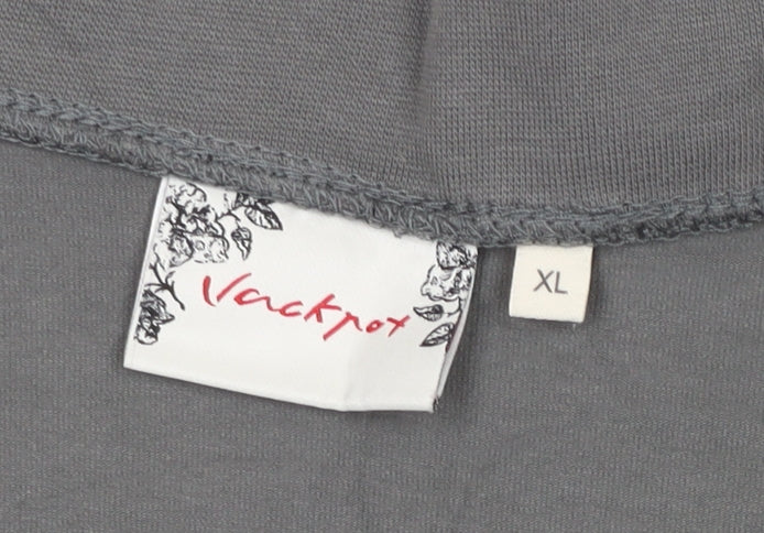 Jackpot Women’s Grey Off Shoulder T-Shirt XL