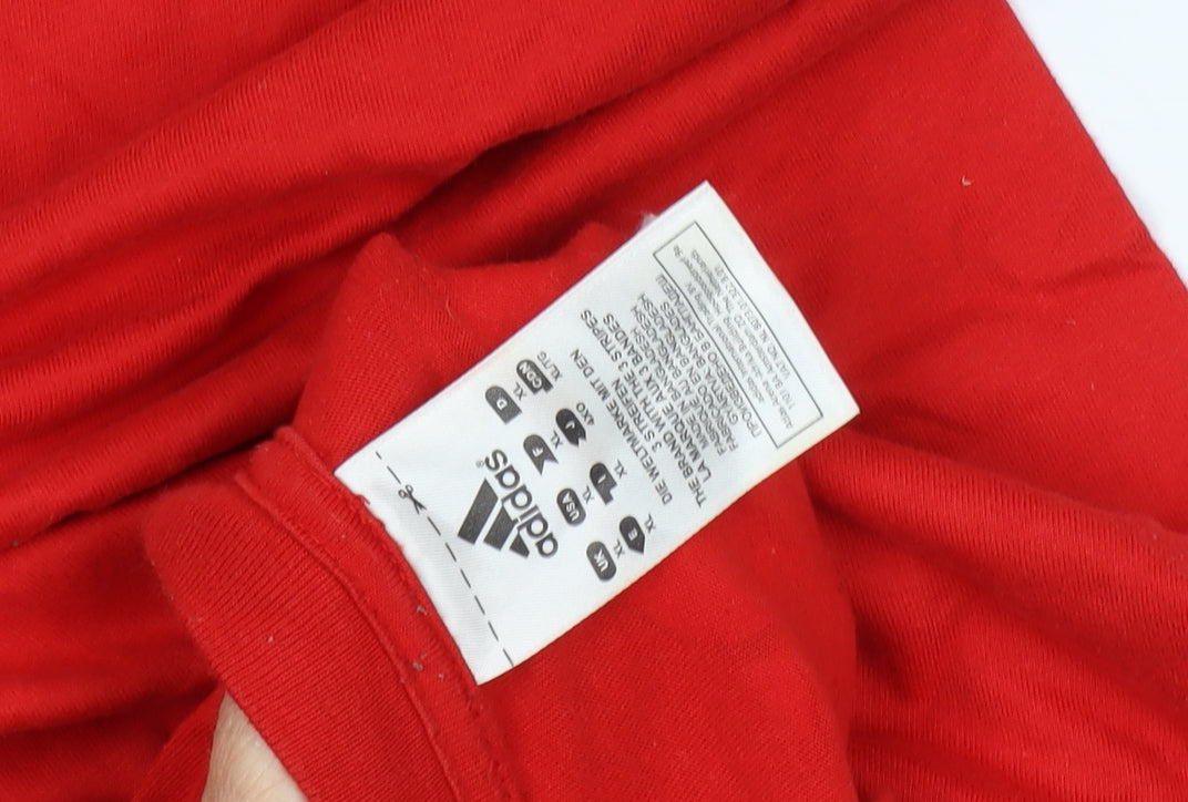 Adidas Men's Red Sports T-Shirt L Size