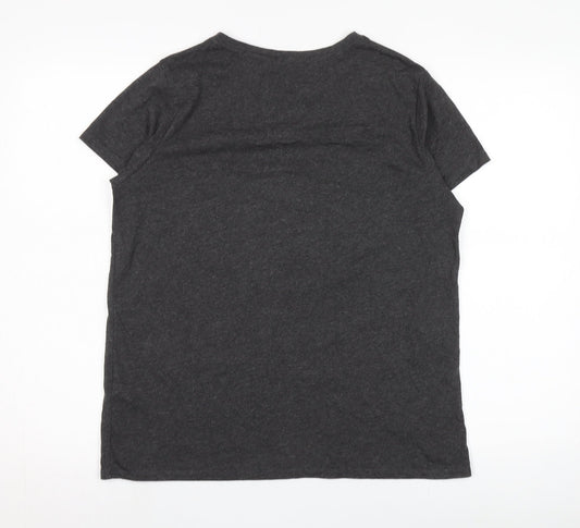 Marvel Grey Captain Marvel T-Shirt, Unisex Adults S