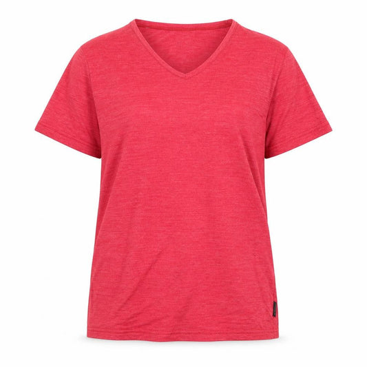 Womens UK Size M DECATHLON Red Cotton T-Shirt