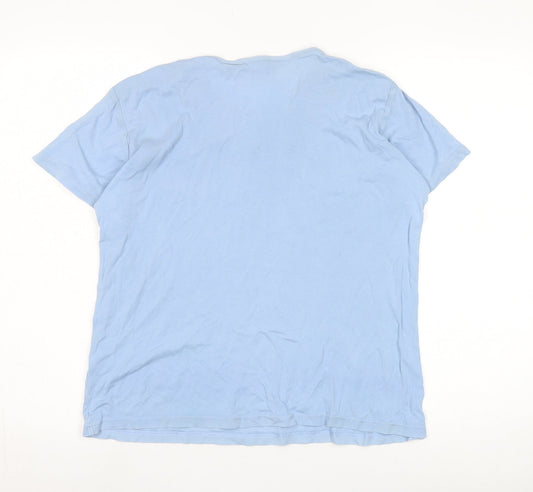 Lee Women's Blue Basic T-Shirt - M, Casual Round Neck