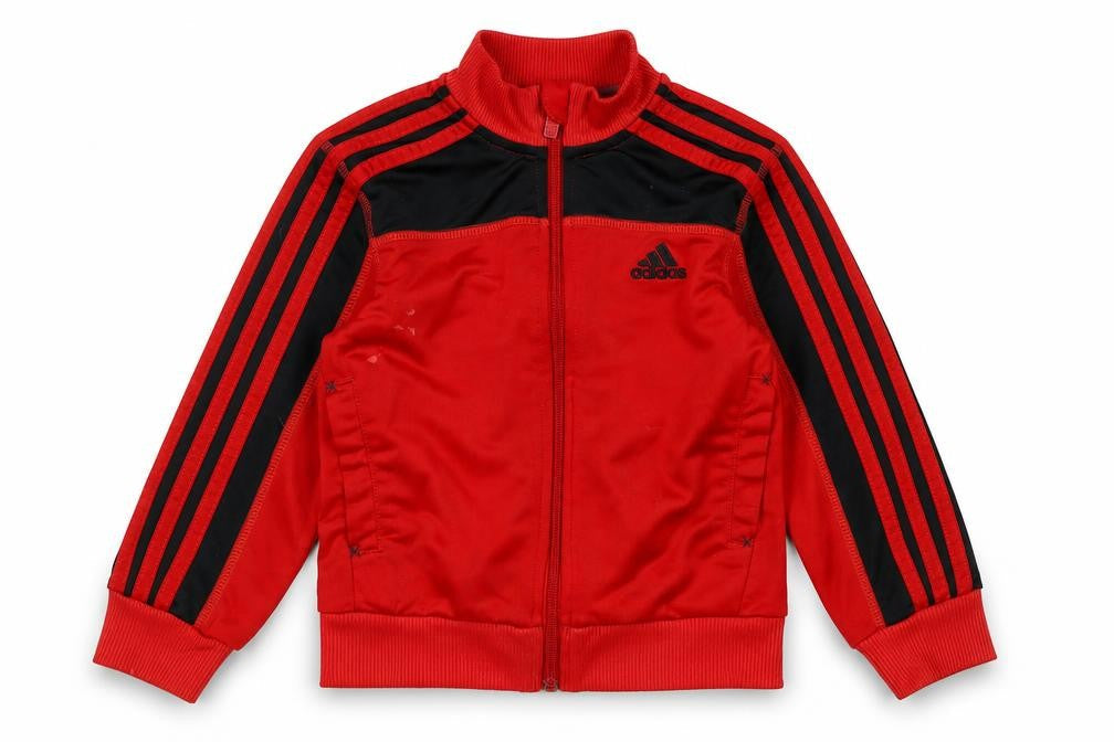 Adidas Boys Red & Black Track Jacket 3-4 Years
