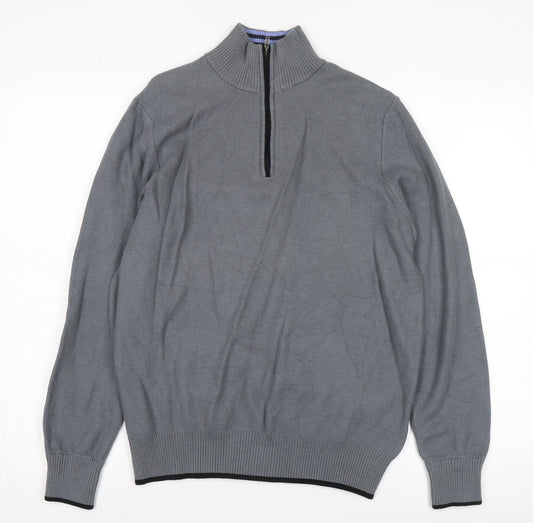 Tailorbyrd Men's Grey Medium Pullover Jumper