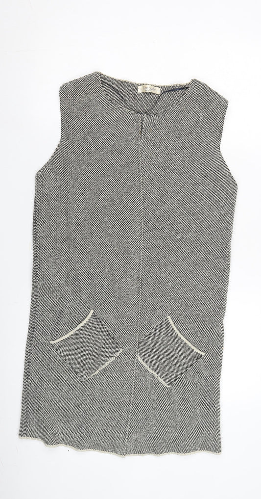 Cocogio Women's Grey Waistcoat Size 12 Sleeveless Casual