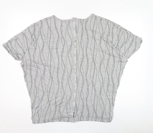 Kangol Women’s Grey V-Neck T-Shirt Size 16