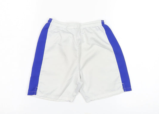 Nike Boys White & Blue Football Shorts, Size 8-10 Years