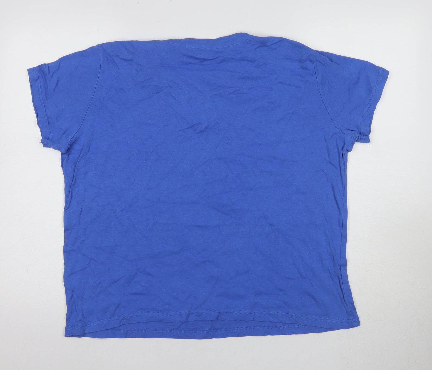 ISLE Women’s Blue V-Neck T-Shirt XL Cotton
