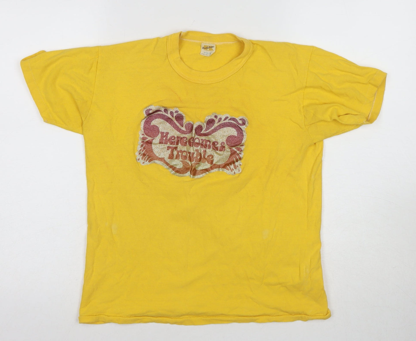 Russell Athletic Unisex Yellow M Basic T-Shirt