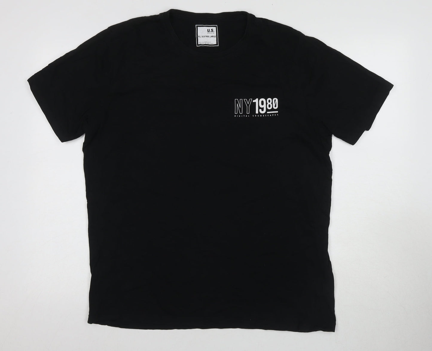 U.S. Athletic Men's Black XL Graphic 1980s T-Shirt