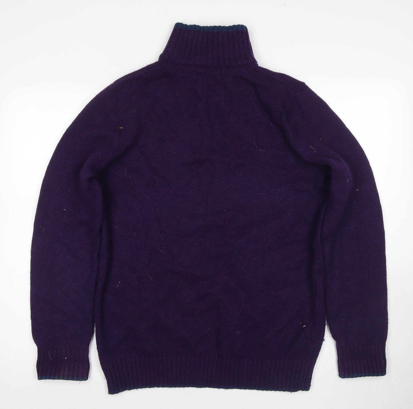 Crew Clothing Co. Women's Purple Wool Blend High Neck Pullover M