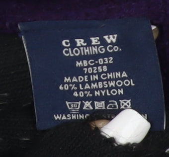 Crew Clothing Co. Women's Purple Wool Blend High Neck Pullover M