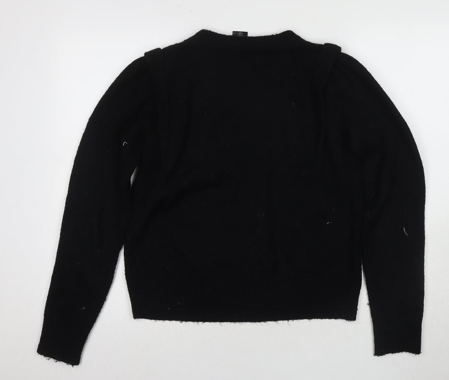 DKNY Women's Black Jumper, Size 8, Crew Neck Pullover