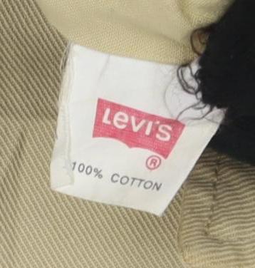 Levi's Men Beige Bomber Jacket Size S Classic Zip