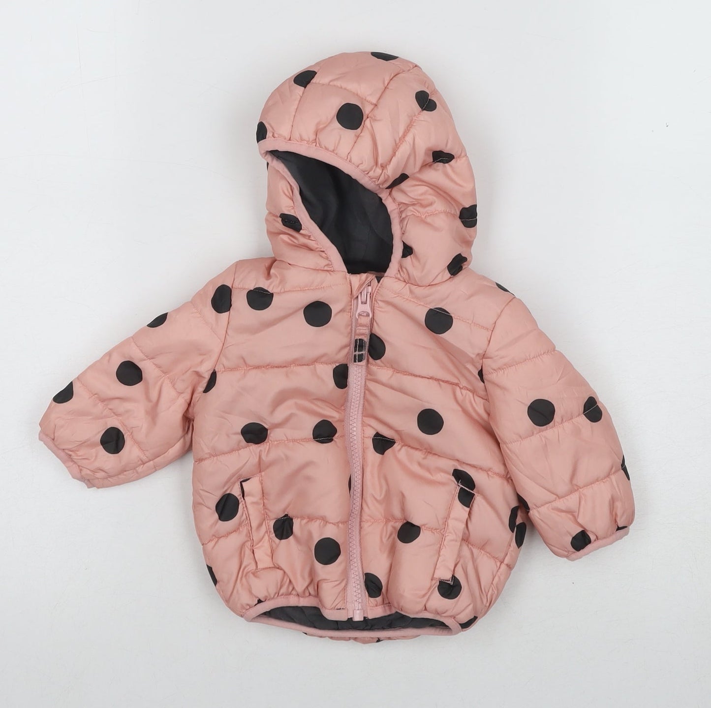 Marks and Spencer Unisex Baby Pink Puffer Jacket 0-3 Months