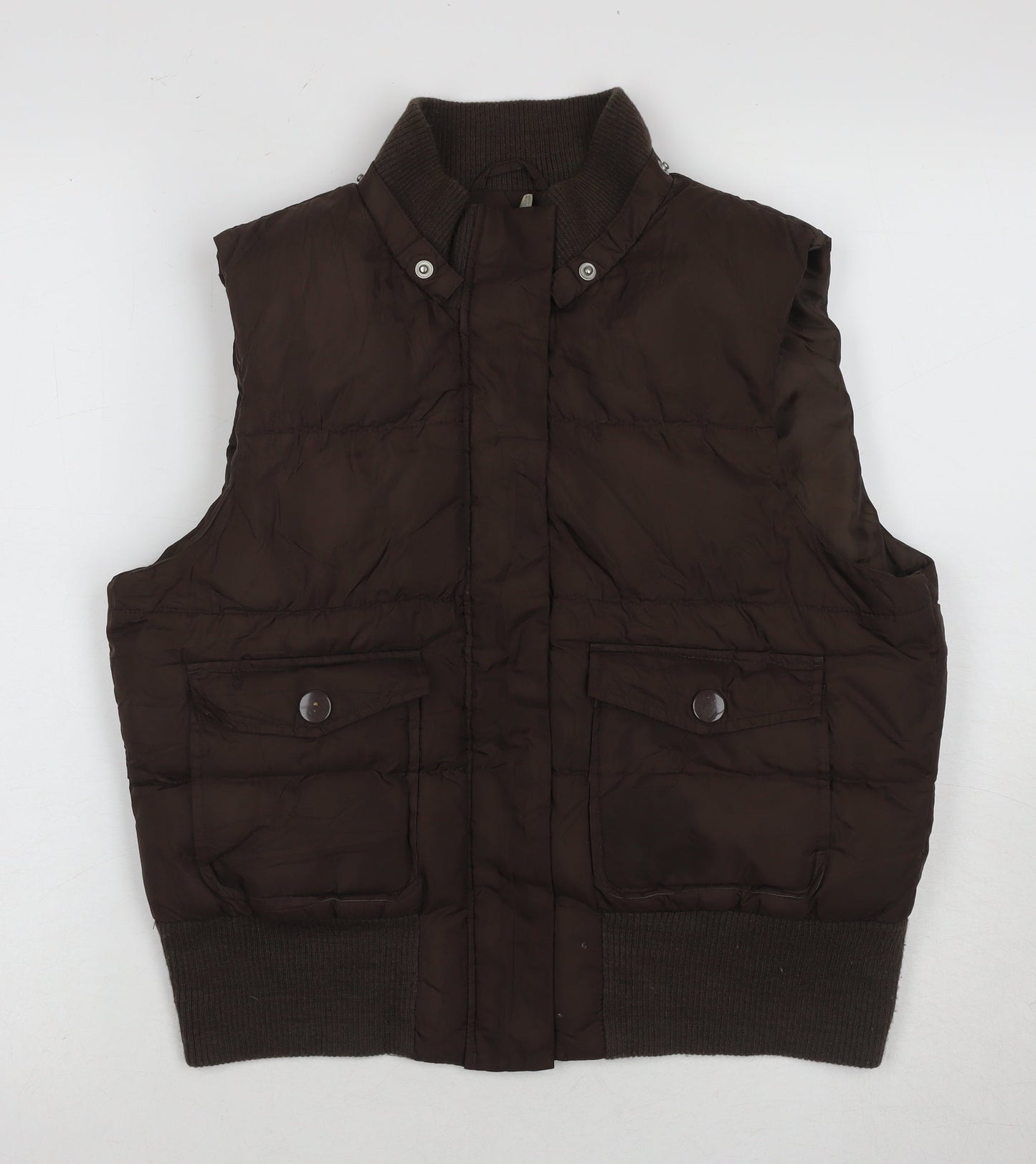 Alibi Women's Brown Puffer Waistcoat Size 16